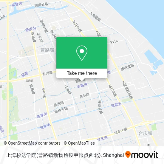 上海杉达学院(曹路镇动物检疫申报点西北) map