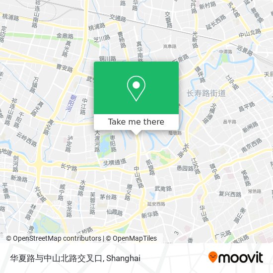 华夏路与中山北路交叉口 map