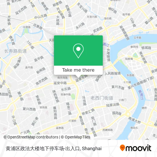 黄浦区政法大楼地下停车场-出入口 map