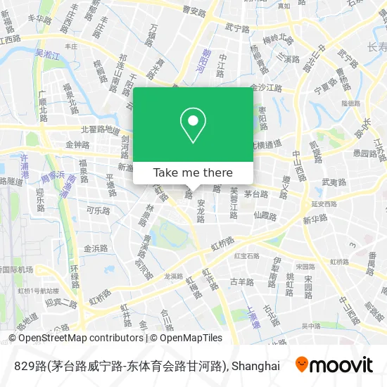 829路(茅台路威宁路-东体育会路甘河路) map