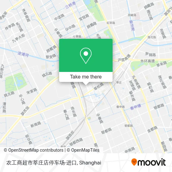 农工商超市莘庄店停车场-进口 map