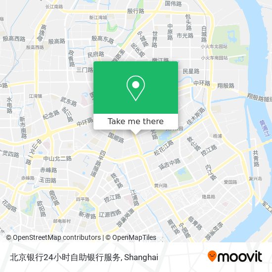 北京银行24小时自助银行服务 map