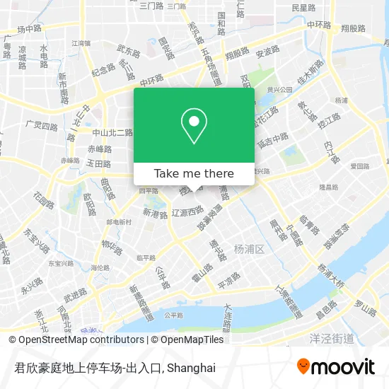 君欣豪庭地上停车场-出入口 map