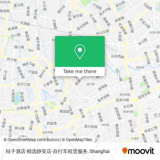 桔子酒店·精选静安店-自行车租赁服务 map