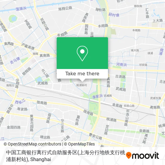中国工商银行离行式自助服务区(上海分行地铁支行桃浦新村站) map