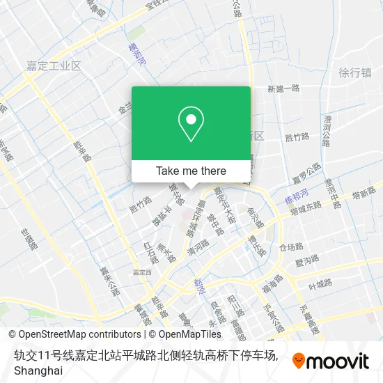 轨交11号线嘉定北站平城路北侧轻轨高桥下停车场 map