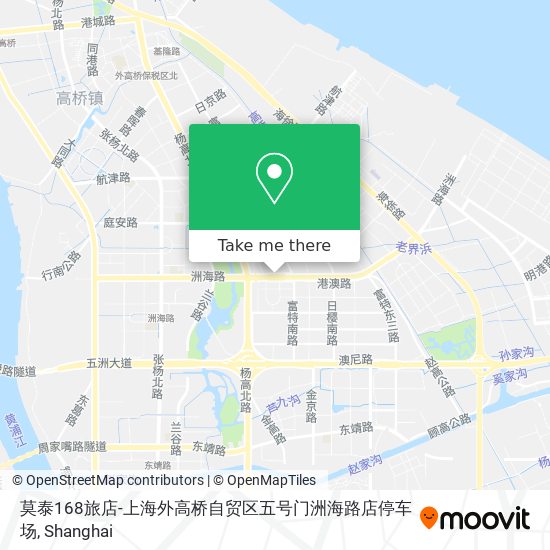 莫泰168旅店-上海外高桥自贸区五号门洲海路店停车场 map