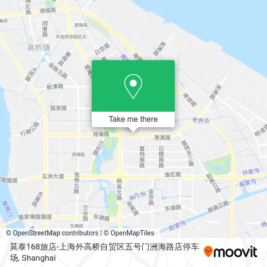 莫泰168旅店-上海外高桥自贸区五号门洲海路店停车场 map