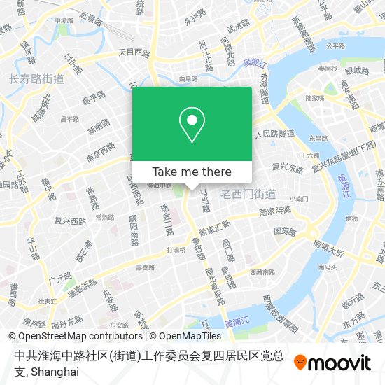 中共淮海中路社区(街道)工作委员会复四居民区党总支 map