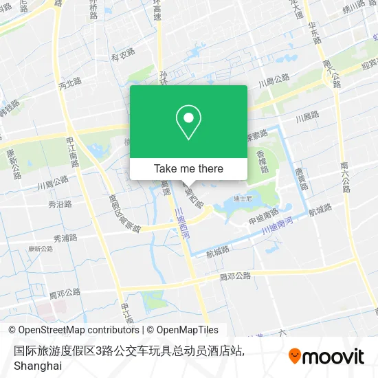 国际旅游度假区3路公交车玩具总动员酒店站 map
