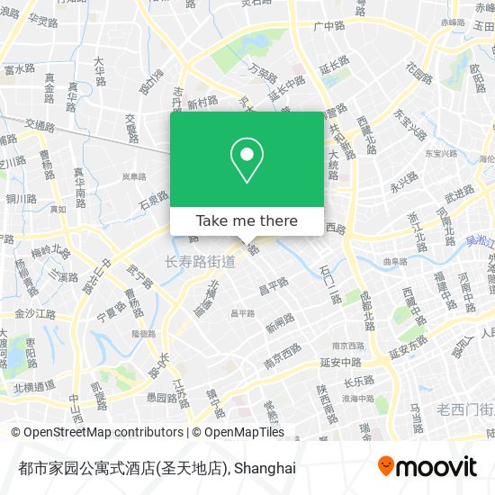 都市家园公寓式酒店(圣天地店) map