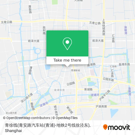 青徐线(青安路汽车站(青浦)-地铁2号线徐泾东) map