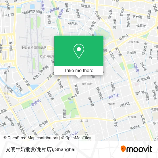 光明牛奶批发(龙柏店) map