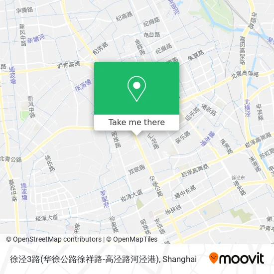 徐泾3路(华徐公路徐祥路-高泾路河泾港) map