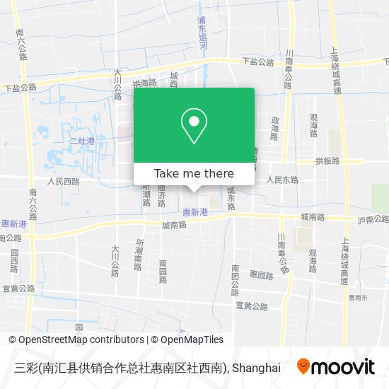 三彩(南汇县供销合作总社惠南区社西南) map