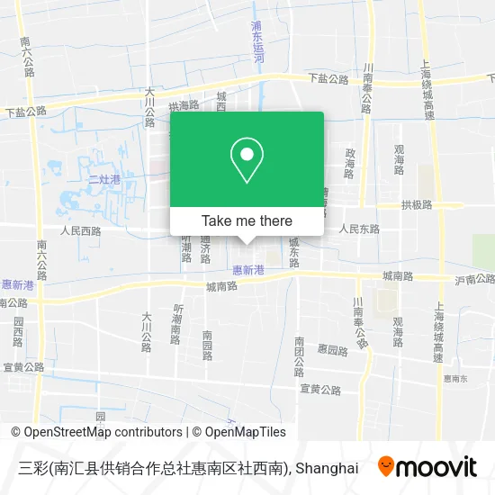 三彩(南汇县供销合作总社惠南区社西南) map