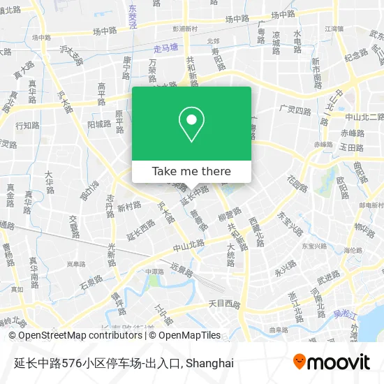 延长中路576小区停车场-出入口 map