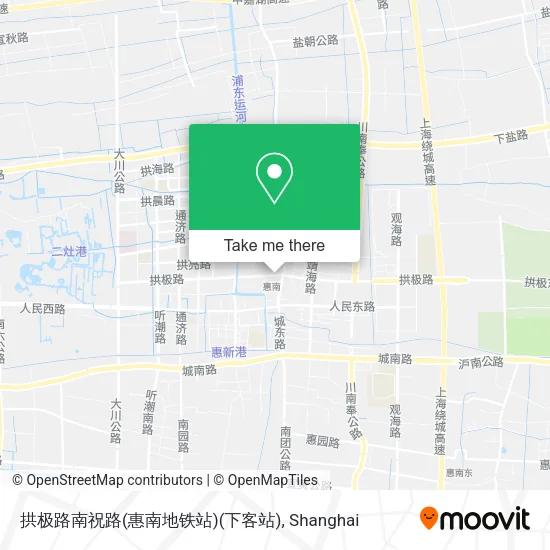 拱极路南祝路(惠南地铁站)(下客站) map