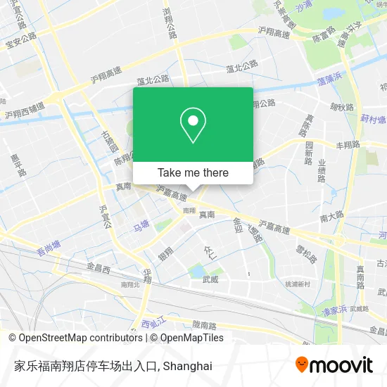 家乐福南翔店停车场出入口 map
