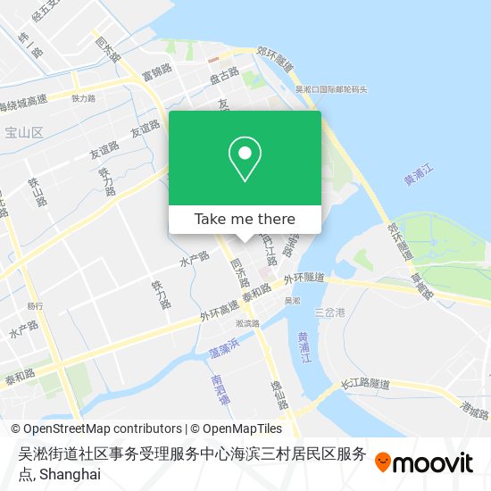吴淞街道社区事务受理服务中心海滨三村居民区服务点 map