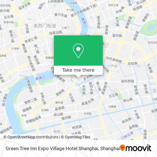 Green Tree Inn Expo Village Hotel Shanghai map