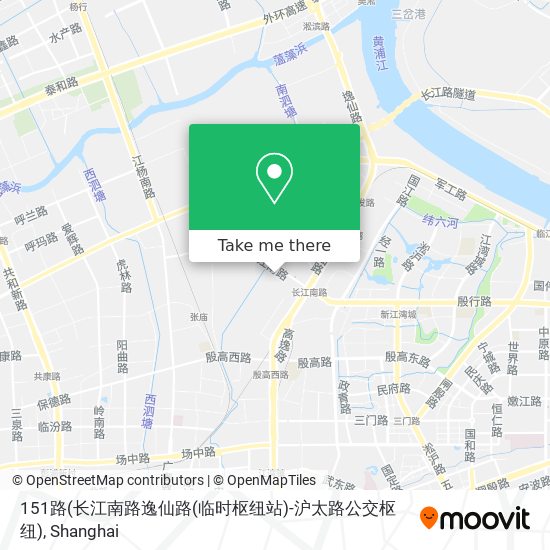 151路(长江南路逸仙路(临时枢纽站)-沪太路公交枢纽) map
