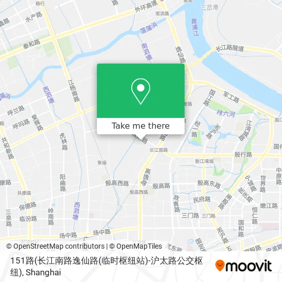 151路(长江南路逸仙路(临时枢纽站)-沪太路公交枢纽) map