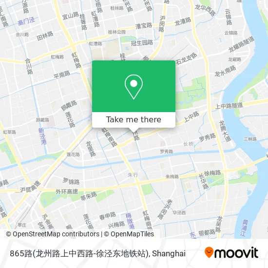 865路(龙州路上中西路-徐泾东地铁站) map