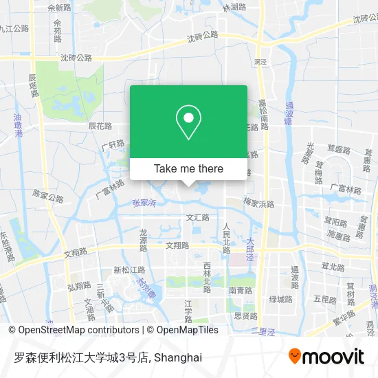 罗森便利松江大学城3号店 map