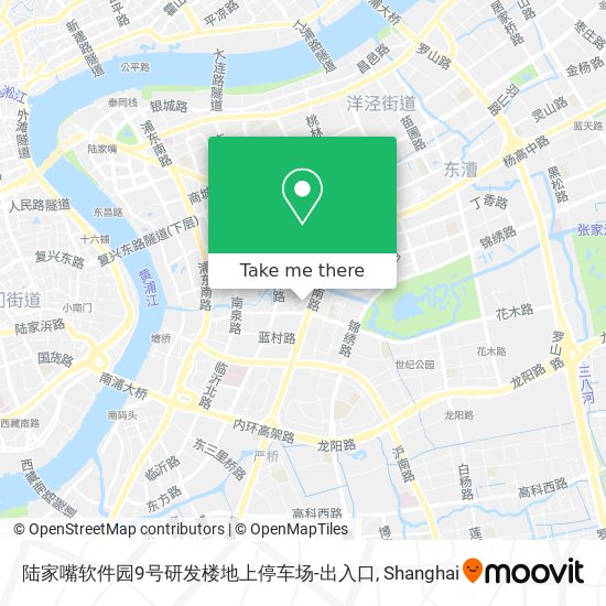 陆家嘴软件园9号研发楼地上停车场-出入口 map