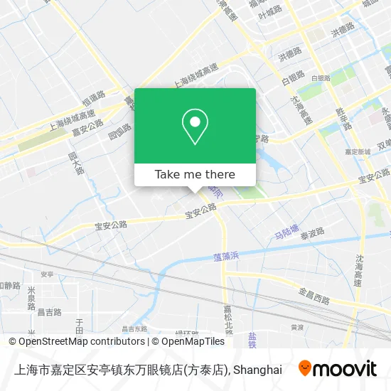 上海市嘉定区安亭镇东万眼镜店(方泰店) map