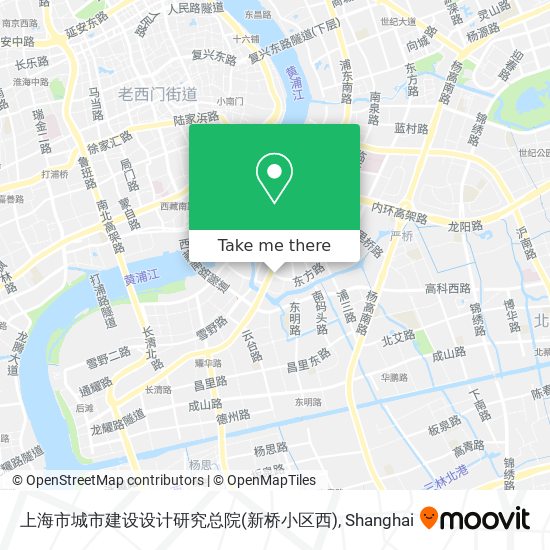 上海市城市建设设计研究总院(新桥小区西) map