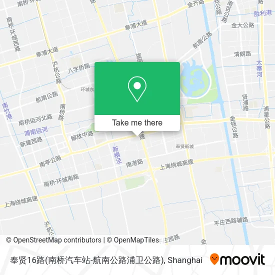 奉贤16路(南桥汽车站-航南公路浦卫公路) map