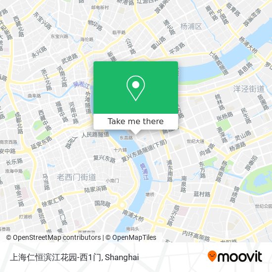 上海仁恒滨江花园-西1门 map