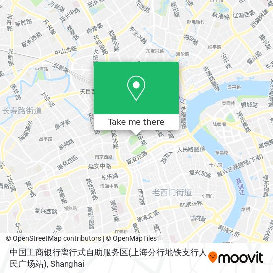 中国工商银行离行式自助服务区(上海分行地铁支行人民广场站) map