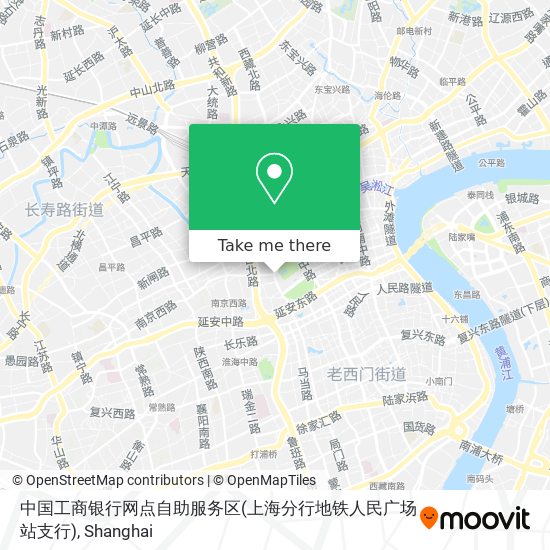 中国工商银行网点自助服务区(上海分行地铁人民广场站支行) map