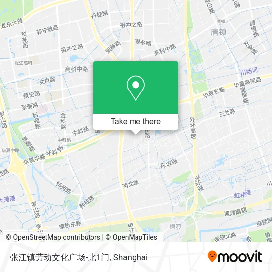 张江镇劳动文化广场-北1门 map