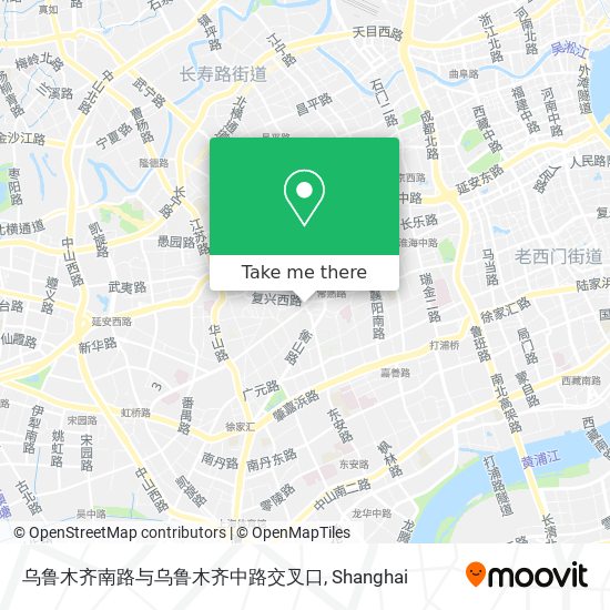 乌鲁木齐南路与乌鲁木齐中路交叉口 map