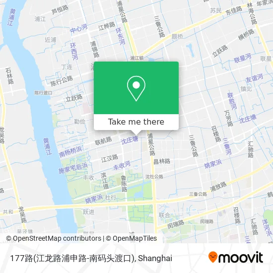 177路(江龙路浦申路-南码头渡口) map