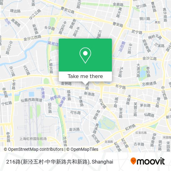 216路(新泾五村-中华新路共和新路) map