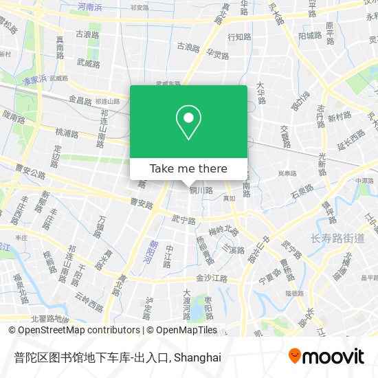 普陀区图书馆地下车库-出入口 map