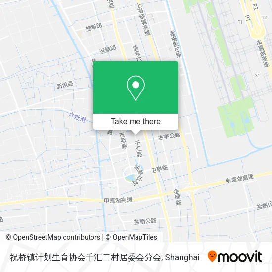 祝桥镇计划生育协会千汇二村居委会分会 map