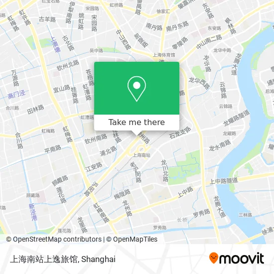 上海南站上逸旅馆 map
