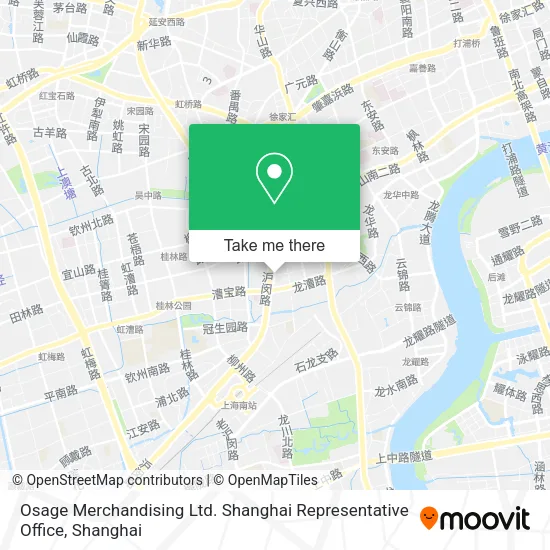 Osage Merchandising Ltd. Shanghai Representative Office map