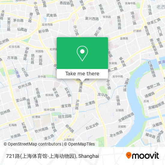 721路(上海体育馆-上海动物园) map