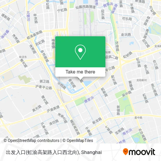 出发入口(虹渝高架路入口西北向) map