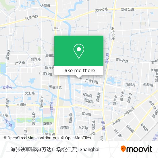 上海张铁军翡翠(万达广场松江店) map