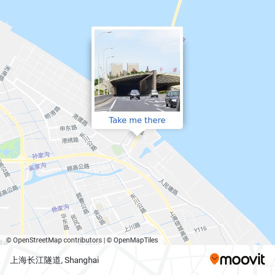 上海长江隧道 map