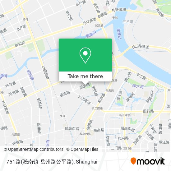 751路(淞南镇-岳州路公平路) map