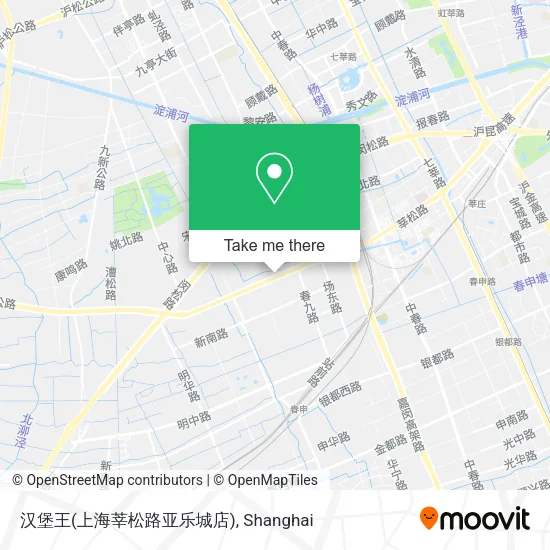 汉堡王(上海莘松路亚乐城店) map